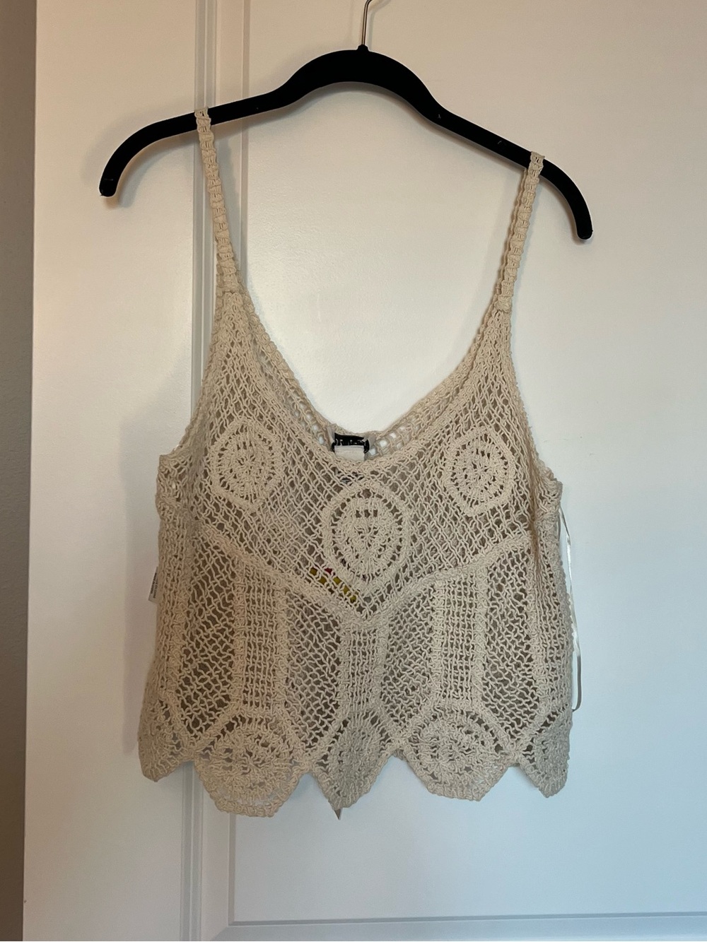 Rachel Zoe Cream Crochet V-Neck Spaghetti Strap Camisole NWT